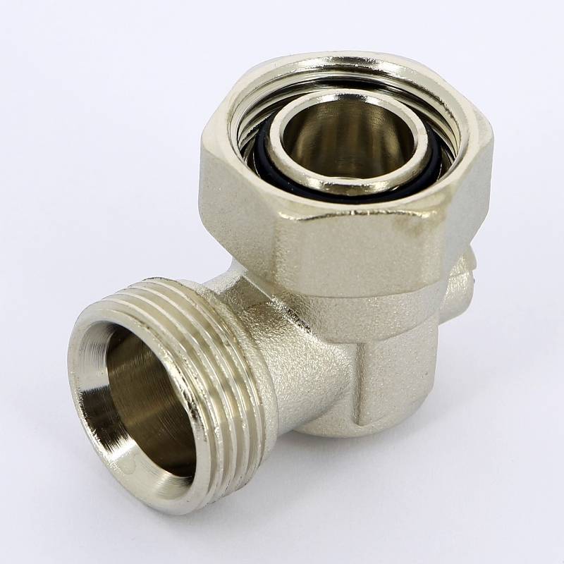 Узел радиаторный угловой Uni-Fitt 3/4 EK x 3/4 EK со встроенным краном 195N3300