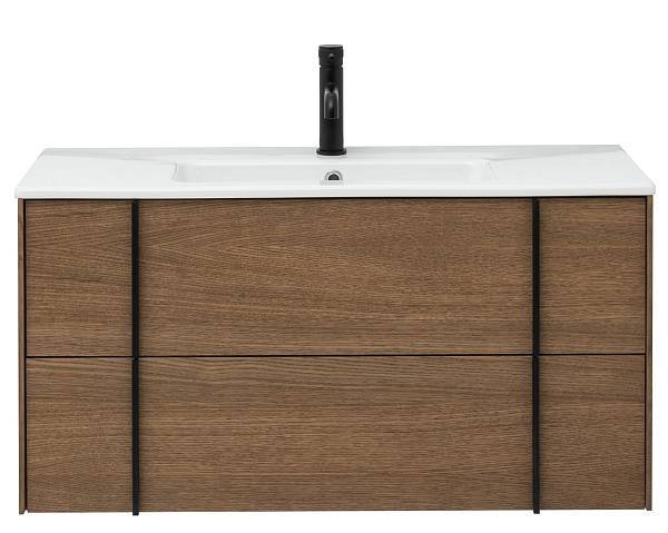 Тумба под раковину Allen Brau Reality 100 см дуб/черный 1.32007.NO