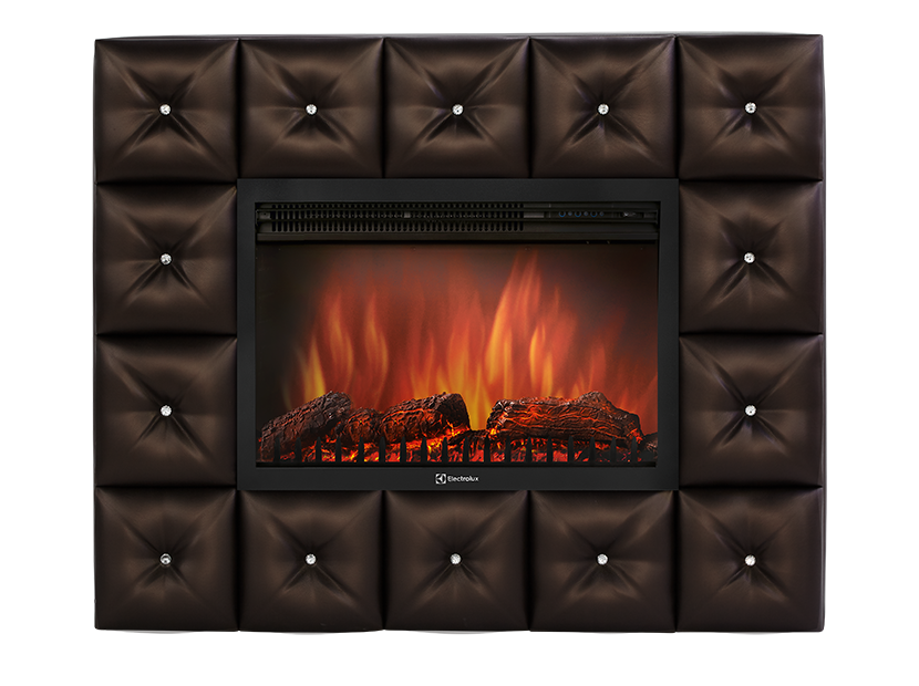 Портал для электрокамина Firelight Crystal 30 темная экокожа НС-1176689