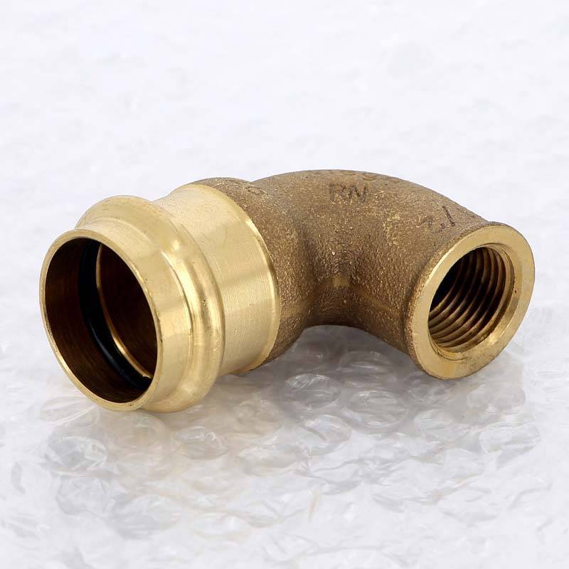 Угол 90° пресс-В бронзовый Viega Sanpress 28х1/2 442033