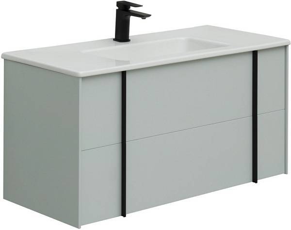 Тумба под раковину Allen Brau Reality 100 см серый/черный 1.32007.PWM