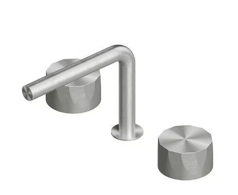 Смеситель для раковины QuadroDesign HB вентильный на 3 отверстия сталь брашированная 1531VAS