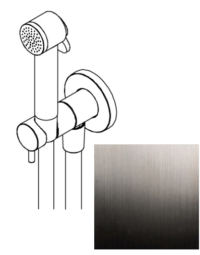 Гигиенический душ Ritmonio Brass черный хром брашированный 72J026BLX