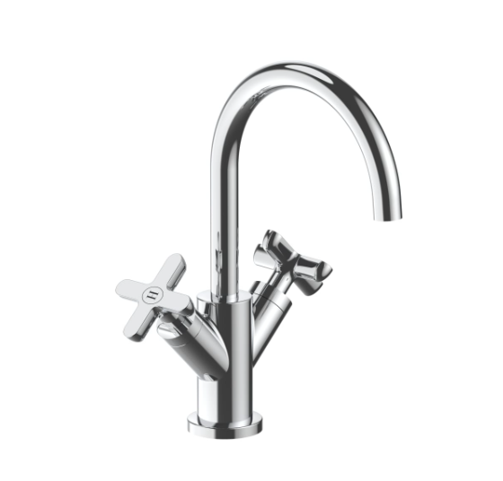 Смеситель для раковины Fantini Icona Classic на 1 отверстие вентильный хром 5302R056WF