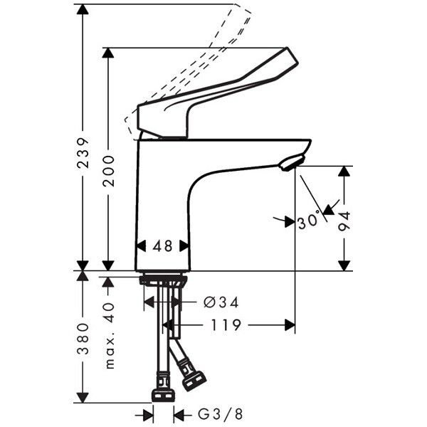 Смеситель для раковины Hansgrohe Focus 240 хром 31917000