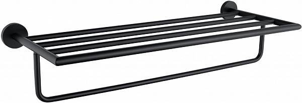 Полка для полотенец с полотенцедержателем Allen Brau Priority черная 6.31014-31