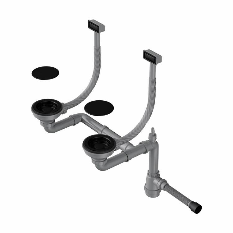 Слив-перелив для двухчашевой мойки OMOIKIRI WK-2C-IN графит 4956759