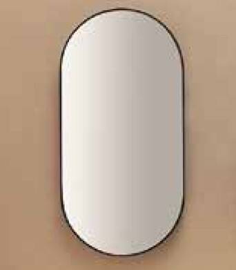 Зеркало овальное Globo OPI 900x450 мм черная рама OP006MAR