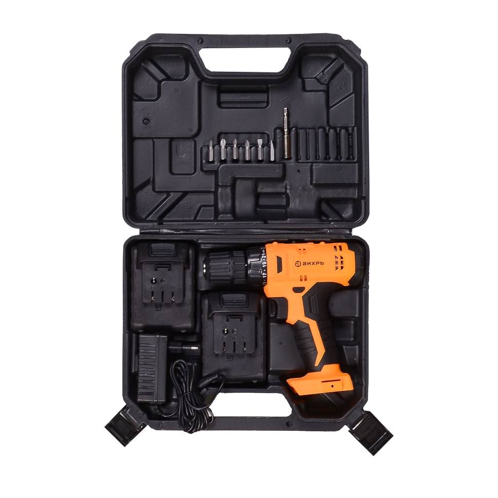 Аккумуляторная дрель-шуруповерт Вихрь ДА-18Л-2К 18 В 2.0 Ач 72/14/10