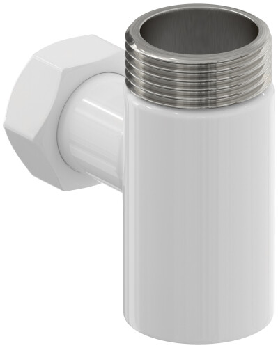 Уголок Сунержа со спускным клапаном НР G 1 - НГ G 3/4 белый 12-1511-0134