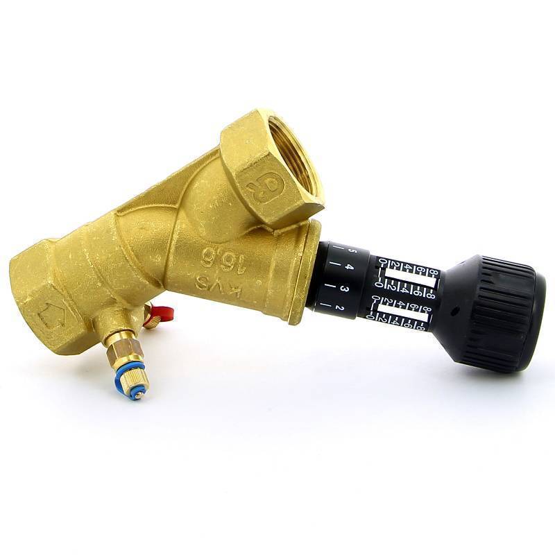 Клапан балансировочный ручной Cimberio CIM 747OT 1 1/4 ВВ с 2 ниппелями CIM 747OT N 1 1/4