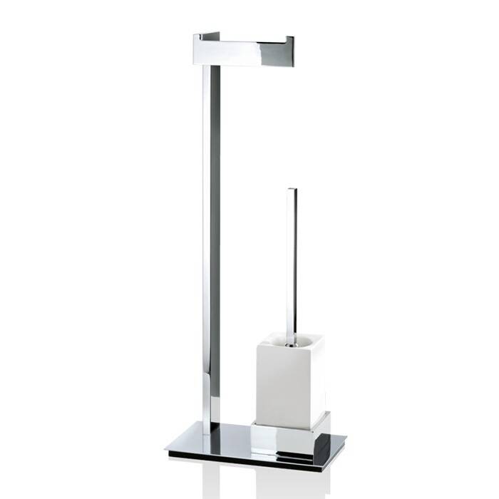 Стойка с ершиком и держателем для бумаги Decor Walther BRICK BK SBK хром 0591300