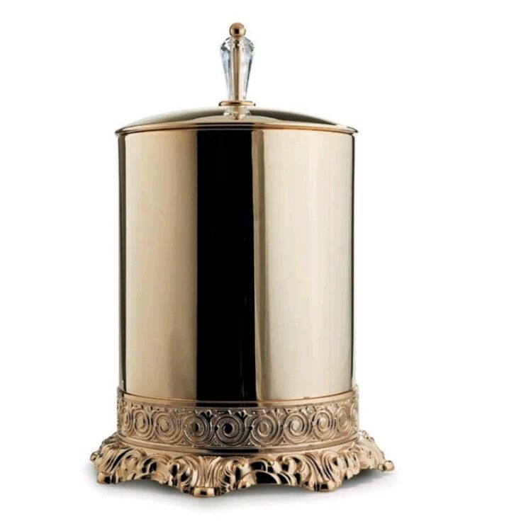 Ведро 3SC Bally Super 220x220x290 мм с крышкой золото Boheme Swarovski FSS6506GD
