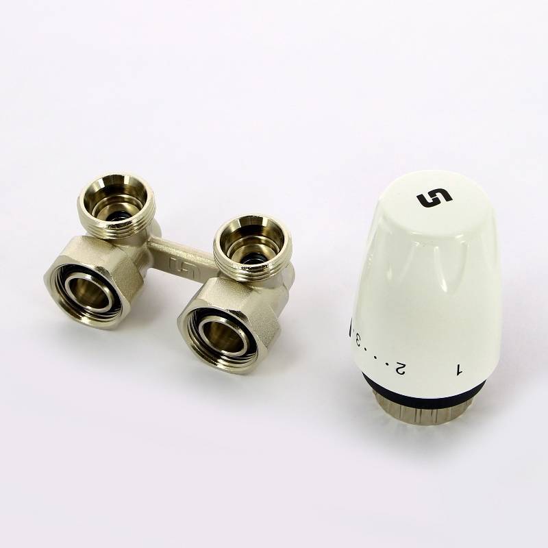 Комплект для подключения радиатора UNI-FITT угловой для Kermi и Rifar 193KIT30