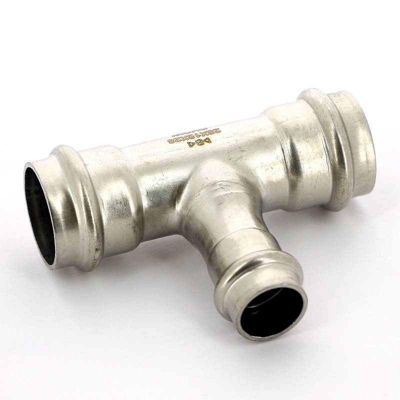 Тройник пресс IBP >B< Press Inox 28х18х28 мм нержавеющая сталь PS5130 0281828