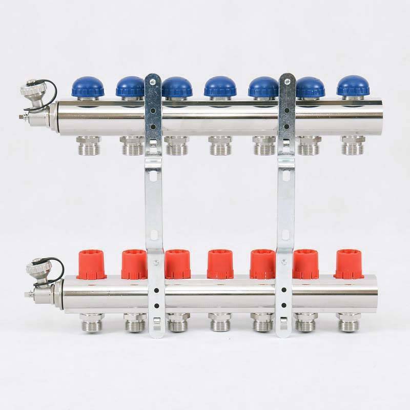 Коллекторная группа с балансировочными и термостатическими вентилями UNI-FITT 1x3/4 EK 7 выходов 441E4307