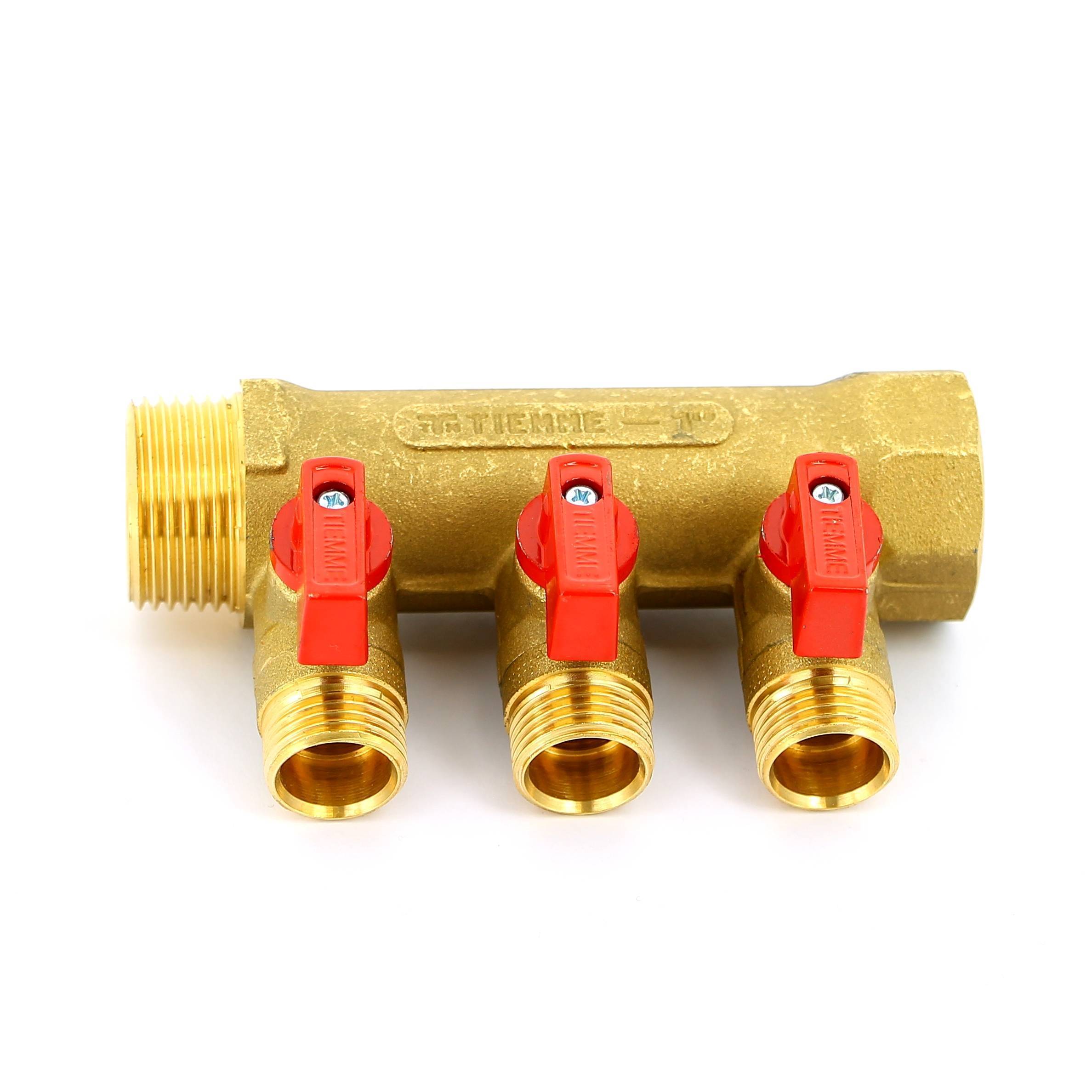 Коллектор Tiemme 1820 1 НВ 3 выхода 1/2 Н 36 мм 1820005