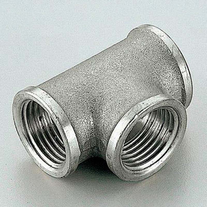 Тройник латунный никелированный Tiemme 3/8 ВР 1500409