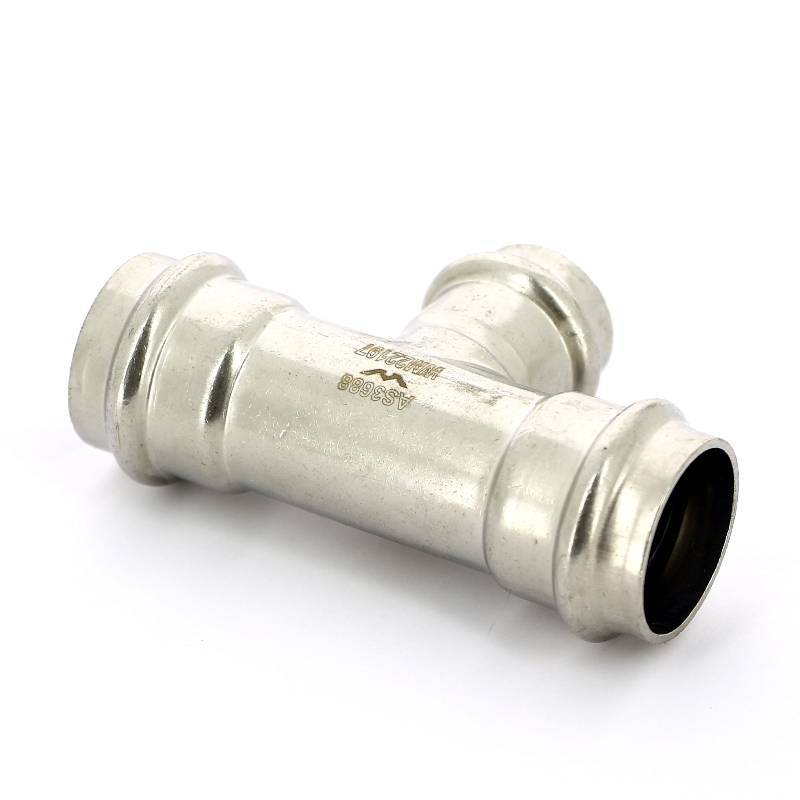 Тройник пресс IBP >B< Press Inox 28х22х28 мм нержавеющая сталь PS5130 0282228