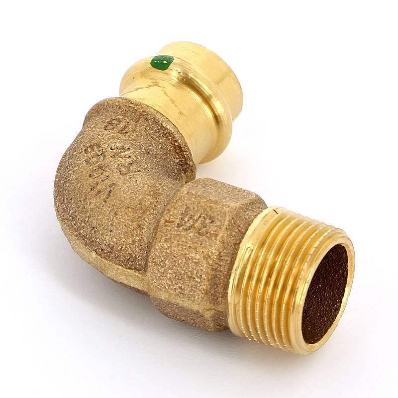Угол 90° пресс-НР Viega Sanpress бронзовый 18x3/4 314354