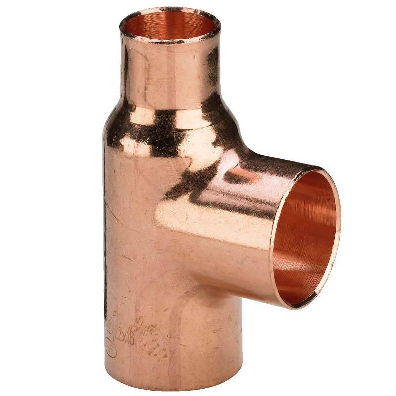 Тройник медный под пайку Viega 18х15х15 мм 101053