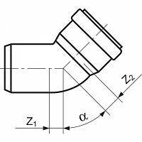 Отвод канализационный REHAU RAUPIANO Plus 40 мм 67° 11240871001