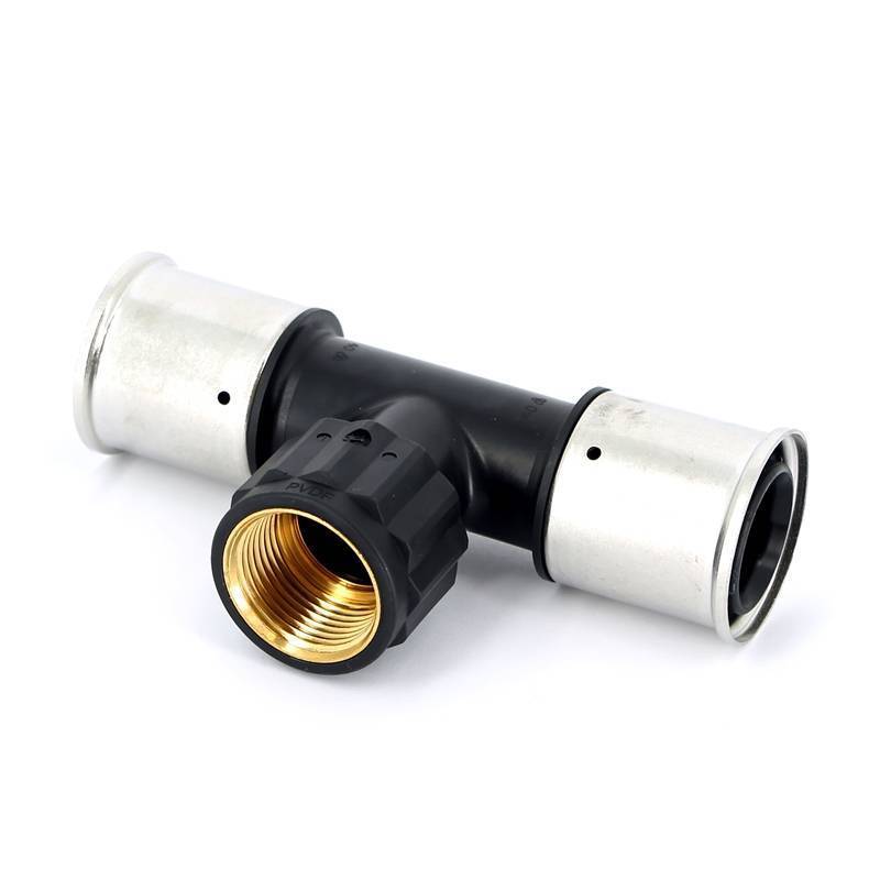 Тройник пресс с внутренней резьбой Henco PVDF 40х1х40 мм 13PK-400640