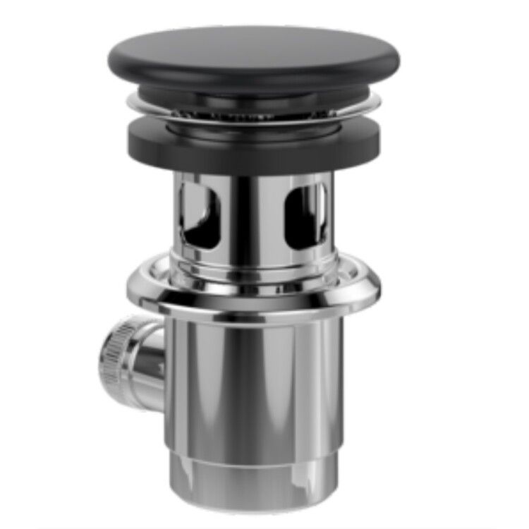 Донный клапан Villeroy & Boch запираемый для раковины цвет Pure Black 681000R7