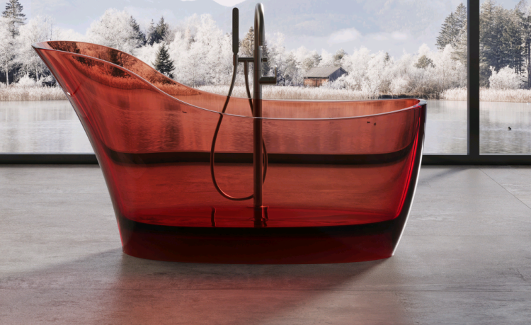 Ванна DEA Design Elegant 1690х750х880 мм цвет Pomegranate DD86131690R5