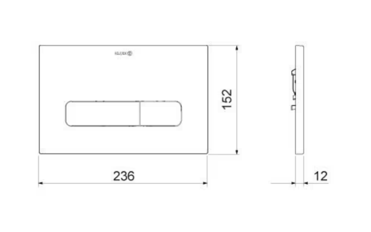 Клавиша смыва Kludi UNIFIX для инсталляции Kludi 236x12x152 мм цвет белый матовый 30PP0153