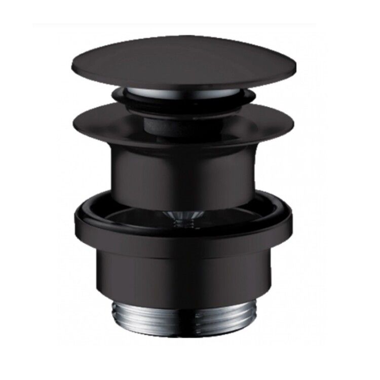 Донный клапан Hansgrohe Push-Open для раковины черный матовый 50100670