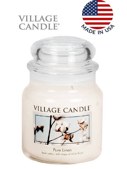 Ароматическая свеча Village Candle Хлопок и лен 389 г 10125