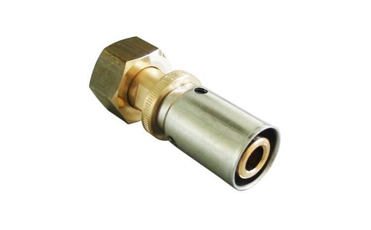 Прессовое соединение с накидной гайкой Henco 63x6x2 3/8 латунь 1512157