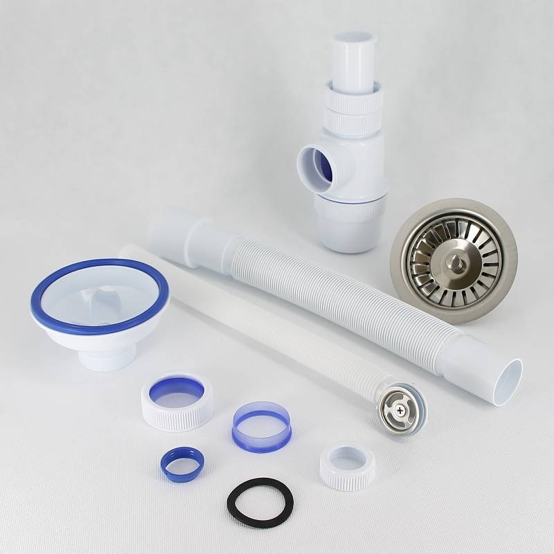 Сифон для мойки Wirquin Элит 1 1/2 х 40 мм чашка 114 мм круглый перелив гофра 40/50 мм 30986164