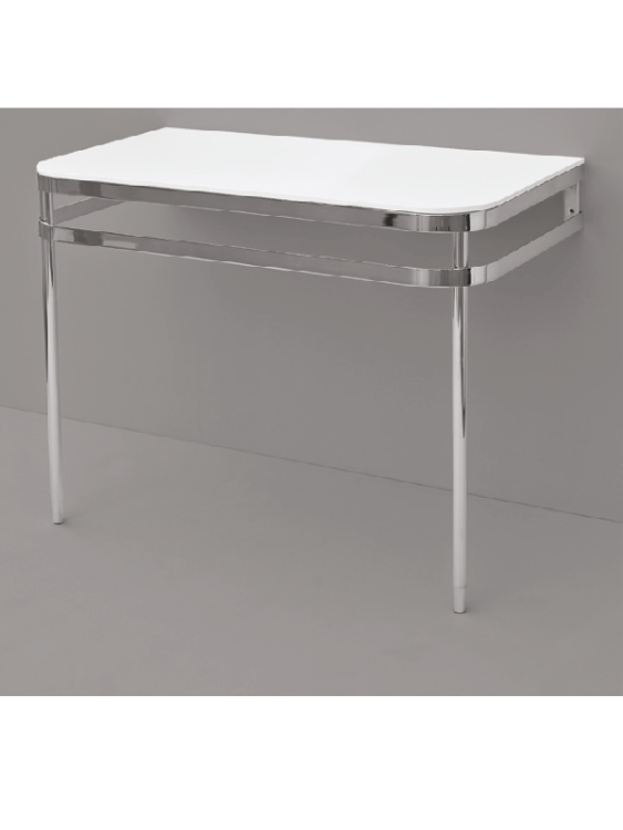 Консоль Artceram Azuley 900x500x700 мм белый глянцевый/хром AZA003 71 01