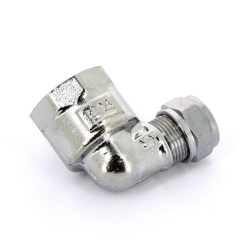 Угольник обжимной Tiemme хромированный 10х1/2 ВР 1130052