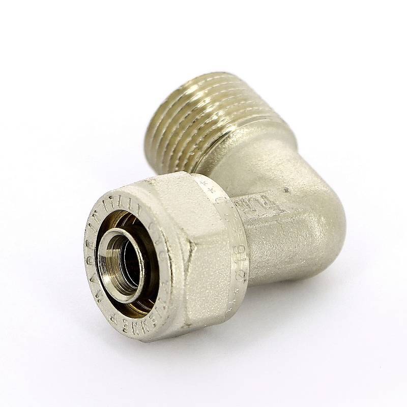 Угол обжимной никелированный Tiemme 16х1/2 наружная резьба 1600013