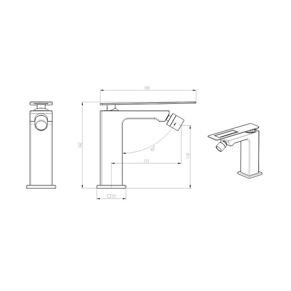 Смеситель для биде Boheme Q хром 146-CRCR.2