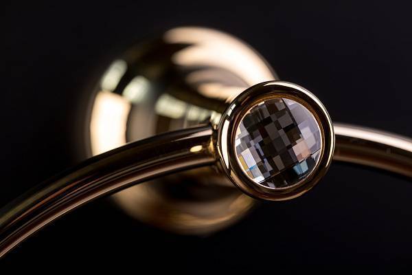 Полотенцедержатель округлый подвесной Boheme Chiaro золото 10505