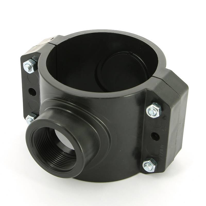 Седловая врезка Unidelta 110х1 1/2 4 болта для труб ПНД 1019110006