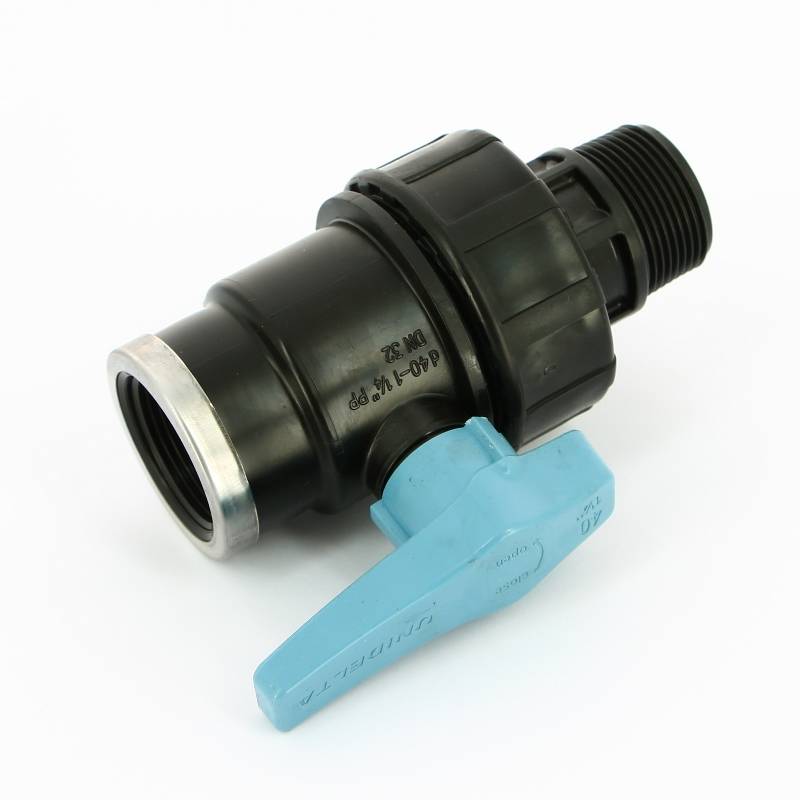 Кран для труб ПНД Unidelta НВ 1 1/4 полипропилен PP-B 1075005005001