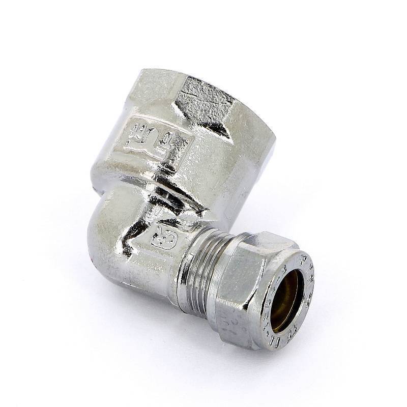 Угольник обжимной Tiemme хромированный 10х1/2 ВР 1130052