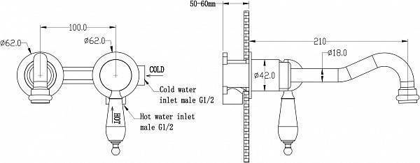 Смеситель для раковины встраиваемый Boheme Tradizionale Chromo хром 267