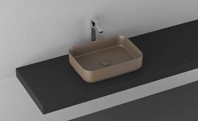 Раковина накладная ISVEA Infinity 500х360х120 мм коричневая 10NF65050SV2H