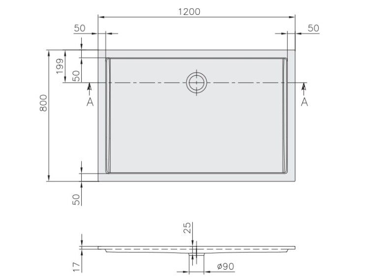 Душевой поддон Villeroy & Boch Futurion Flat 1200x800 мм альпийский белый UDQ1280FFL2V01