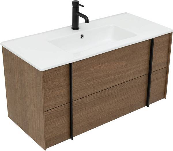 Тумба под раковину Allen Brau Reality 100 см дуб/черный 1.32007.NO