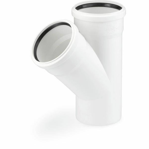 Тройник REHAU RAUPIANO Plus 45° 110/90 мм 11002571001