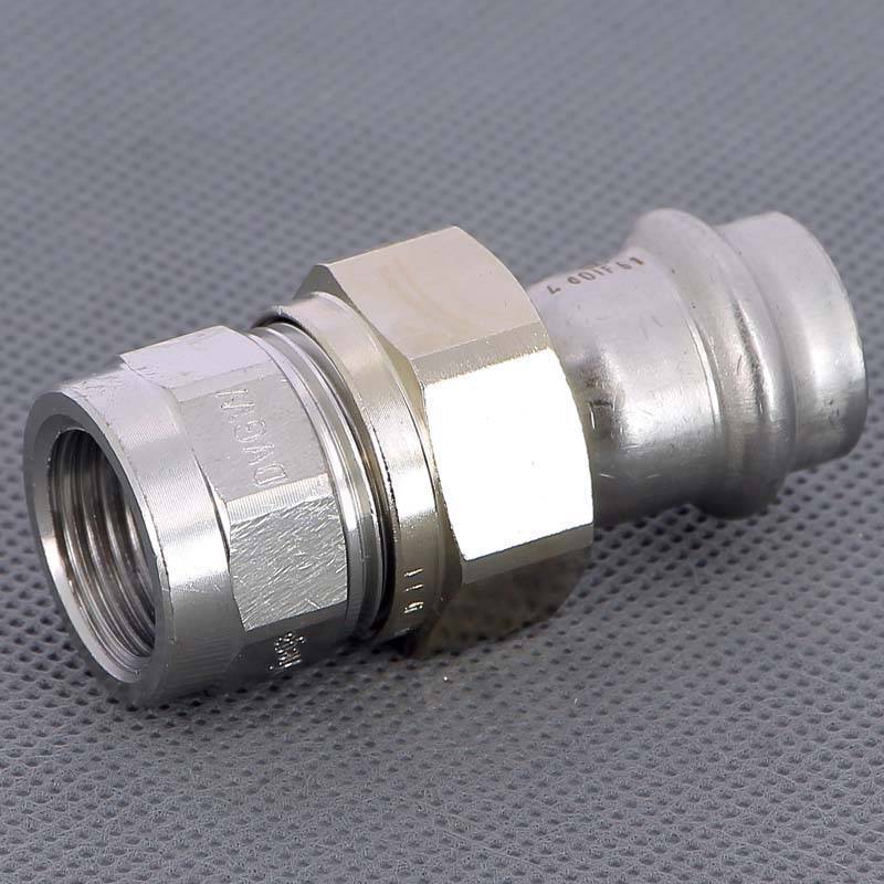 Муфта разъемная Viega Sanpress Inox 18х3/4 пресс-В с плоским уплотнением 437480