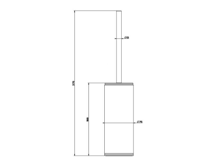 Ершик напольный Gessi 316 75x75x375 мм Steel Brushed 54744239