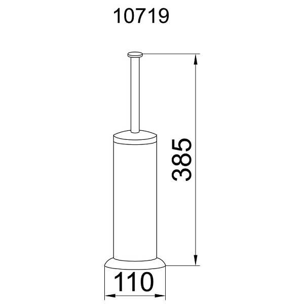 Ершик для туалета Boheme Puro напольный хром 10719